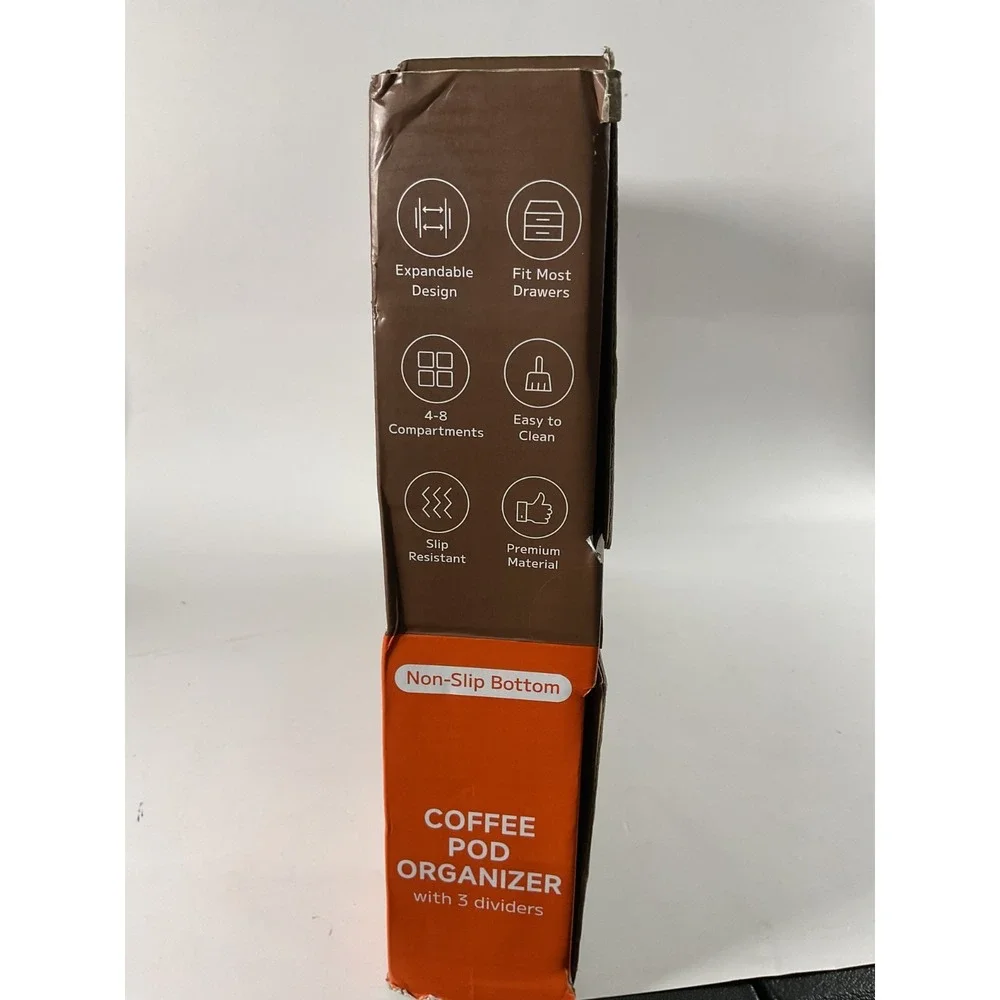 kreuraxy coffe pod organizer Expandable, large capacity fit most drawers